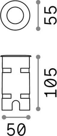 Calpestabile-Moderno-Rocket-Mini-Alluminio-Cromo-1-Luce-2W-4000K-Luce-Naturale