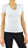 calvin-klein-Calvin-Klein-Collection-T-shirt-Bianca-Donna-Cotone-Stampa-Scollo-a-V-da-donna