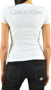 calvin-klein-Calvin-Klein-Collection-T-shirt-Bianca-Donna-Cotone-Stampa-Scollo-a-V-da-donna