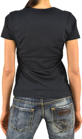calvin-klein-Calvin-Klein-Collection-T-shirt-Blu-Donna-Cotone-Stampa-Girocollo-da-donna