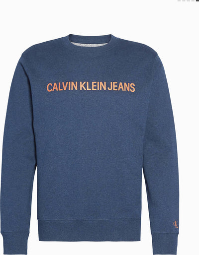 CALVIN KLEIN JEANS Felpa Uomo Slim Fit 100% Cotone Maxi Logo FELPA CALVIN KLEIN JEANS Euforia - Bronte, Commerciovirtuoso.it