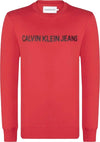 CALVIN-KLEIN-JEANS-Felpa-Uomo-Slim-Fit-100%-Cotone-Maxi-Logo