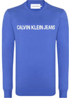 CALVIN-KLEIN-JEANS-Felpa-Uomo-Slim-Fit-100%-Cotone-Maxi-Logo