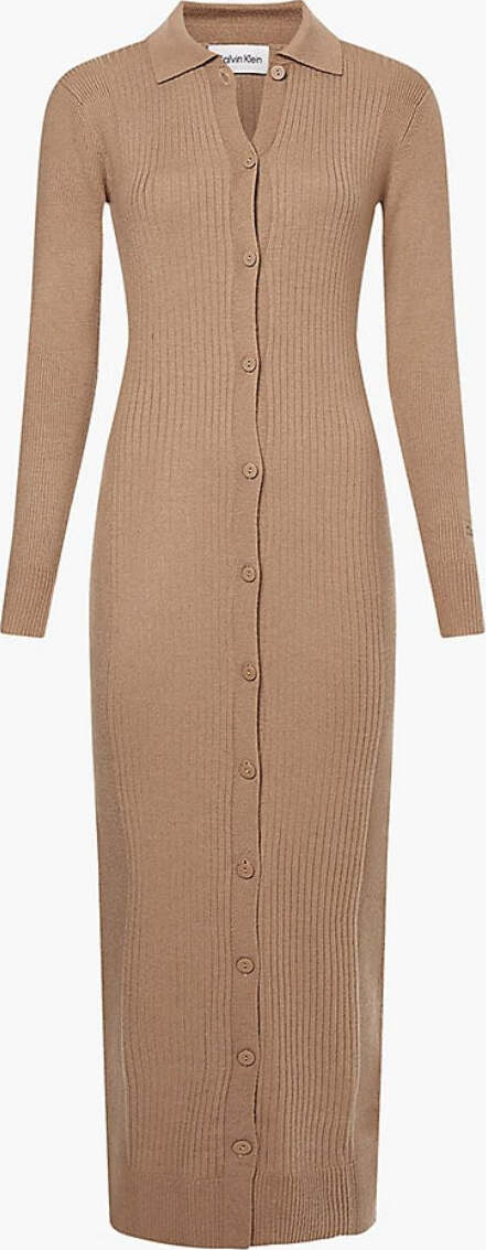 calvin-klein-VESTITO-WOOL-TENCEL-RIB-DRESS-da-donna