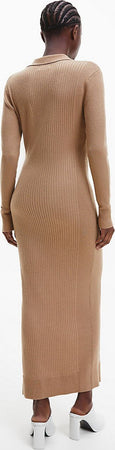 calvin-klein-VESTITO-WOOL-TENCEL-RIB-DRESS-da-donna
