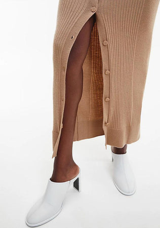 calvin-klein-VESTITO-WOOL-TENCEL-RIB-DRESS-da-donna