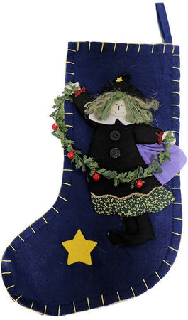 Calza Befana da Riempire Blu Prodotto Artigianale Italiano Calze di Natale Decorate Idea Regalo Bambini e Adulti cm30x18 Calza Befana Tesori Di Sicilia - Nicosia, Commerciovirtuoso.it