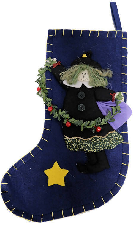 Calza Befana da Riempire Blu Prodotto Artigianale Italiano Calze di Natale Decorate Idea Regalo Bambini e Adulti cm30x18 Calza Befana Tesori Di Sicilia - Nicosia, Commerciovirtuoso.it