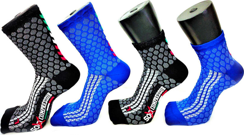 Calza calzino Compressione bici spinning Mountain Bikes MBT Corsa cross jogging SooXcompressor Moda/Uomo/Abbigliamento/Abbigliamento sportivo/Calze sportive TopGas - Roverbella, Commerciovirtuoso.it