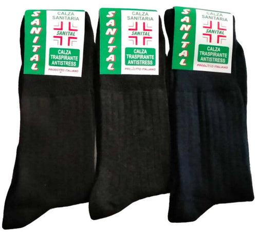 CALZA Uomo Corta SANITAL in caldo invernale cotone - Calzini Uomo - Calzetti Neri Marroni Blu
