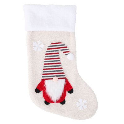 Calza di natale con gnomo per addobbi e decorazioni natalizie
