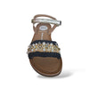 Sandali Bambina GIOSEPPO SOLWAY 78896 – Oro e Nero in Pelle | Velcro per Cerimonia e Ogni Occasione Speciale