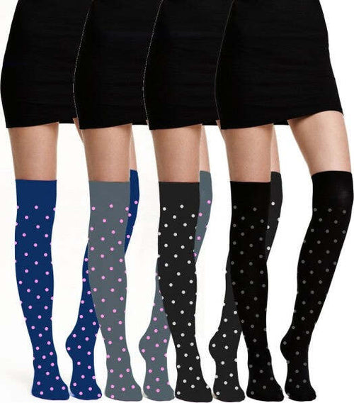 Calze-Parigine-Da-Donna-Lunghe-Pois-12-Paia-Vari-Colori-Calza-Parigina-Fs6206