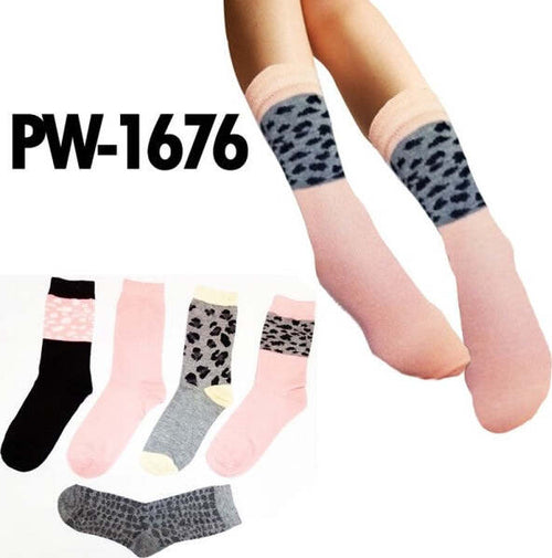 Calzini-Donna-Mezza-Gamba-12-Paia-In-Cotone-Misura-Da-35-A-40-Pw-1676