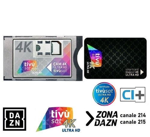 CAM Ci+ e Tessera Tivusat 4K ULTRA HD