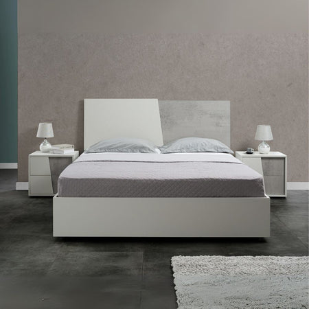 Camera da letto Fadri colore grigio ghiaccio e ossido grigio scuro