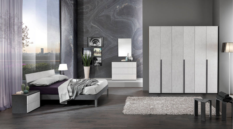Camera da letto Manitoba grigio cemento