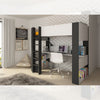 Cameretta 1651 con letto a soppalco e scrivania sottostante colore bianco e antracite