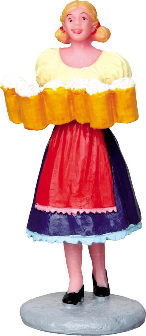 Cameriera con Birre, personaggio per villaggio di Natale in poliresina Casa e cucina/Decorazioni per interni/Addobbi e decorazioni per ricorrenze/Decorazioni natalizie/Oggettistica MagiediNatale.it - Altamura, Commerciovirtuoso.it