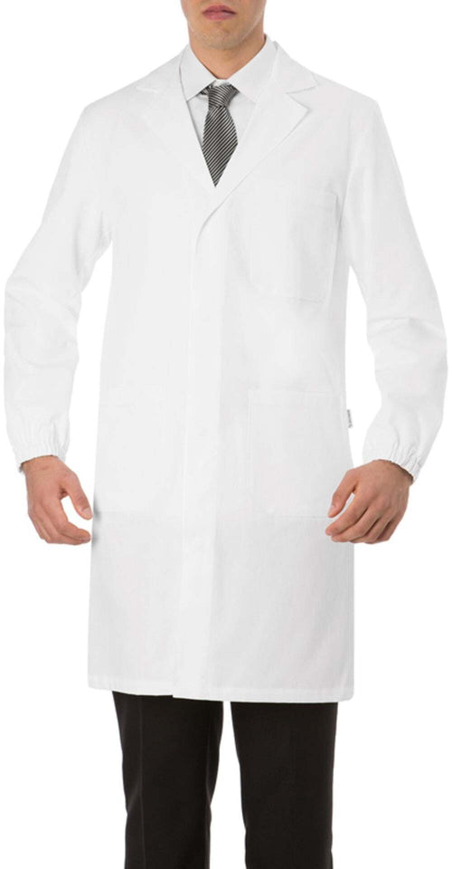 Camice Camillo Bianco 100% Cotone Bottoni Automatici Camice Medico Laboratorio