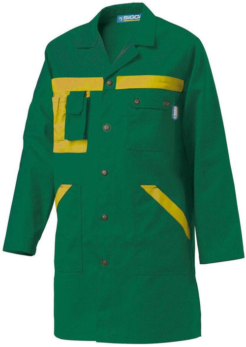 Camice Danubio Verde Camice Falegname magazzino con Inserti