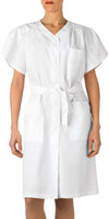 Camice Donna Maria Bianco Cotone Camice Donna Comodo Manica Corta