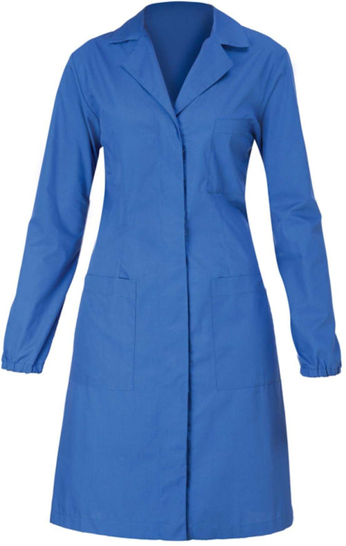 Camice Donna Siena Azzurro Avio XL Camice Uso Alimentare Camice Laboratorio Misto Cotone