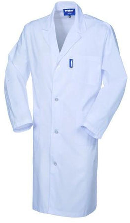 Camice Uomo Poliserio Bianco Camice da Lavoro Misto Cotone Facile Stiro