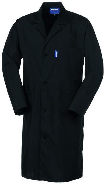 Camice Uomo Poliserio Nero Camice da Lavoro Misto Cotone Facile Stiro