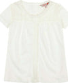 Camicetta Bimba Estiva Mezze Maniche Maglia con Pizzo Bianca Bambina Girocollo Elegante Maglietta Estiva Ricamata t-shirt bambina/ragazza Piccole Canaglie - Tropea, Commerciovirtuoso.it