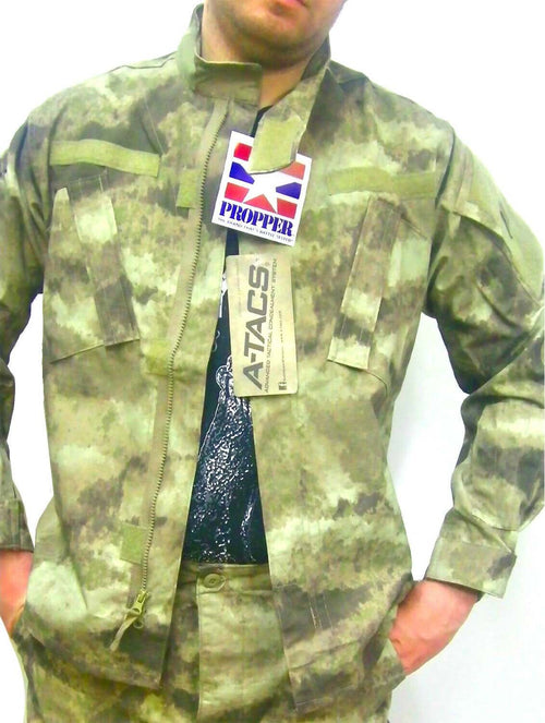 Camicia A-Tacs Multicam Uomo Militare Modello A-Tacs in Puro Cotone Ripstop Antistrappo Moda/Abbigliamento specifico/Abbigliamento da lavoro e divise/Forze armate/Uomo/Maglie e camicie Il Distintivo - Pesaro, Commerciovirtuoso.it