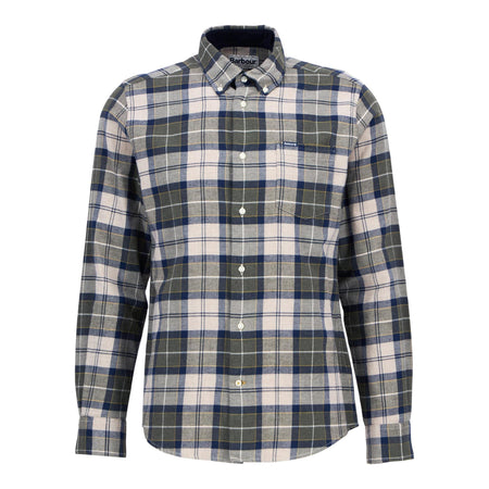 BARBOUR camicia barbour fortrose tailored shirt - tartan forest da uomo