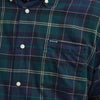 BARBOUR camicia barbour fortrose tailored shirt - tartan green da uomo