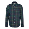 BARBOUR camicia barbour fortrose tailored shirt - tartan green da uomo