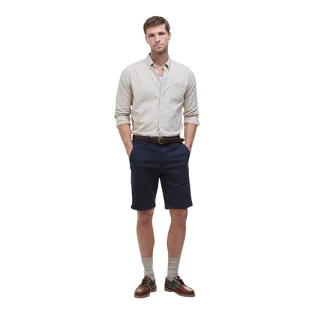 BARBOUR camicia barbour nelson tailored shirt - stone da uomo