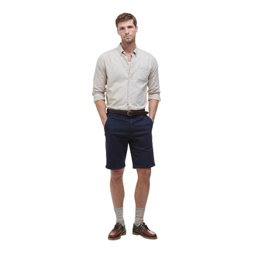 BARBOUR camicia barbour nelson tailored shirt - stone da uomo