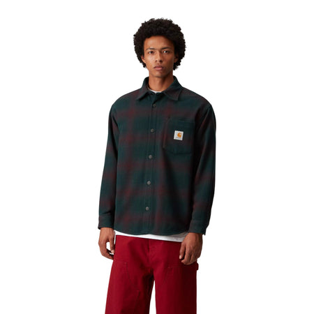 CARHARTT WIP camicia carhartt wip brennan shirt jac - brennan check / deep lagoon da uomo