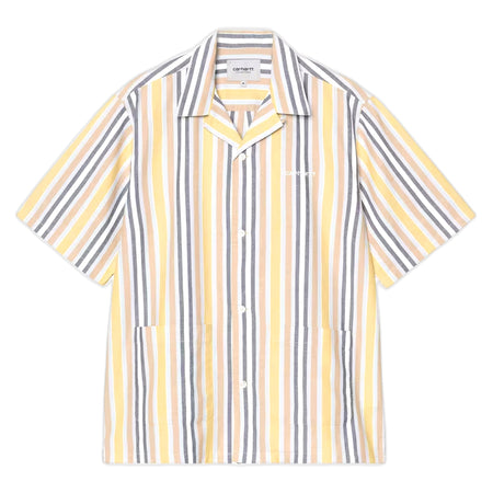 CARHARTT WIP camicia carhartt wip s/s folsey shirt - folsey stripe / suncrest da uomo