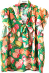 Camicia Donna Fiori Estiva Camicetta Senza Maniche Top Floreale Estivo Made in Italy Colorato ART. 217619 maglia donna L'Orchidea - Siderno, Commerciovirtuoso.it