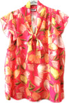 Camicia Donna Fiori Estiva Camicetta Senza Maniche Top Floreale Estivo Made in Italy Colorato ART. 217619 maglia donna L'Orchidea - Siderno, Commerciovirtuoso.it