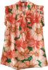 Camicia Donna Smanicata Fantasia fiori Camicetta Made in Italy Senza Maniche Volant Top Made in Italy Estivo ART. 217701 maglia donna L'Orchidea - Siderno, Commerciovirtuoso.it