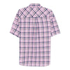 AMISH camicia dropped man amish cotton linen check - washed rose da uomo