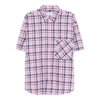 AMISH camicia dropped man amish cotton linen check - washed rose da uomo