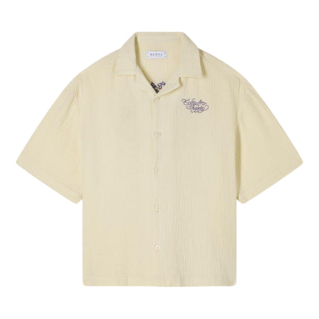 EDWIN camicia edwin melt the chaos shirt ss - cream da uomo