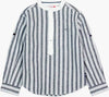 Camicia in Lino Ragazzo Righe Collo alla Coreana Camicia Blu e Bianca Bambino Camicia Casual Estiva a Righe Larghe camicia bambino/ragazzo Piccole Canaglie - Tropea, Commerciovirtuoso.it