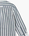 Camicia in Lino Ragazzo Righe Collo alla Coreana Camicia Blu e Bianca Bambino Camicia Casual Estiva a Righe Larghe camicia bambino/ragazzo Piccole Canaglie - Tropea, Commerciovirtuoso.it