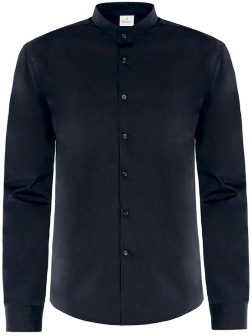 Camicia Novak Nero Camicia Uomo Collo Coreana Cameriere barman Ristorante