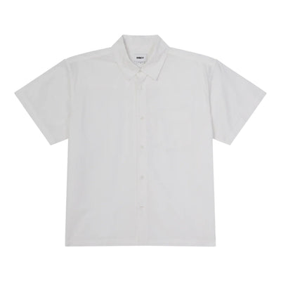 OBEY camicia obey wire woven ss - white da uomo