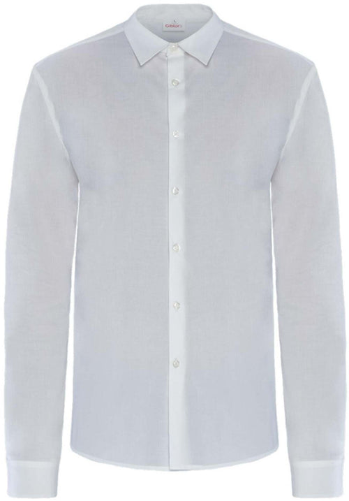 Camicia Peter Bianco Camicia Uomo Elasticizzata Manica Lunga Cameriere Barman reception