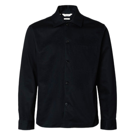 SELECTED HOMME camicia selected homme tate heavy twill overshirt - nero da uomo